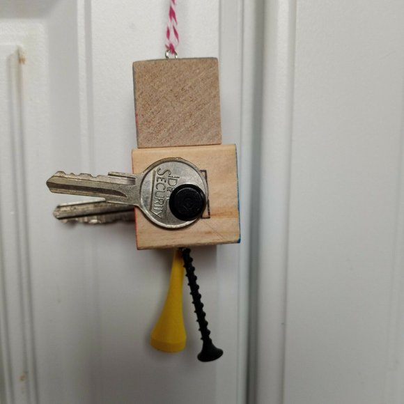 Upcycled Wood Burned ROBOT ornament NURSERY ART LETTER K wall Decor - Picture 3 of 5